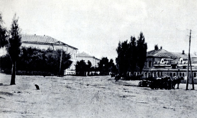 Торговая площадь в Новгороде-Северском (XIX ст.), где Костя Ушинский, возвращаясь из гимназии, любил играть со своими товарищами
