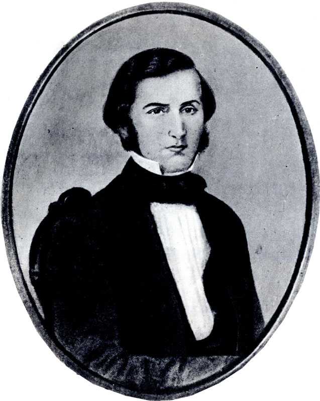 К. Д. Ушинский, студент Московского университета. Портрет работы неизвестного художника, 1840-е годы