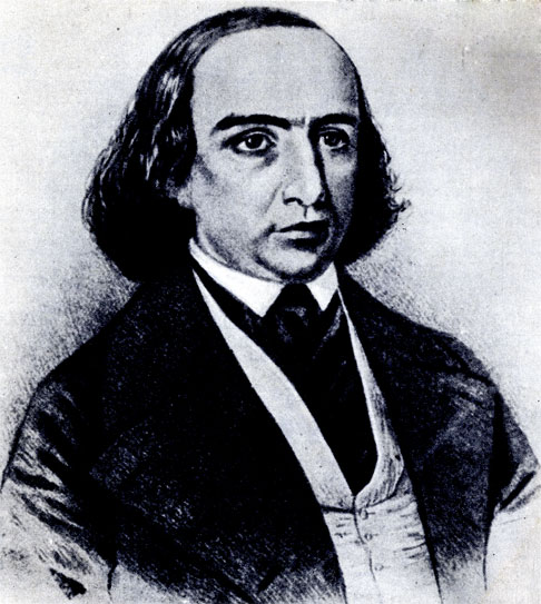 Т. Н. Грановский (1813-1855), профессор истории. Литография К. Горбунова, 1845 г. 