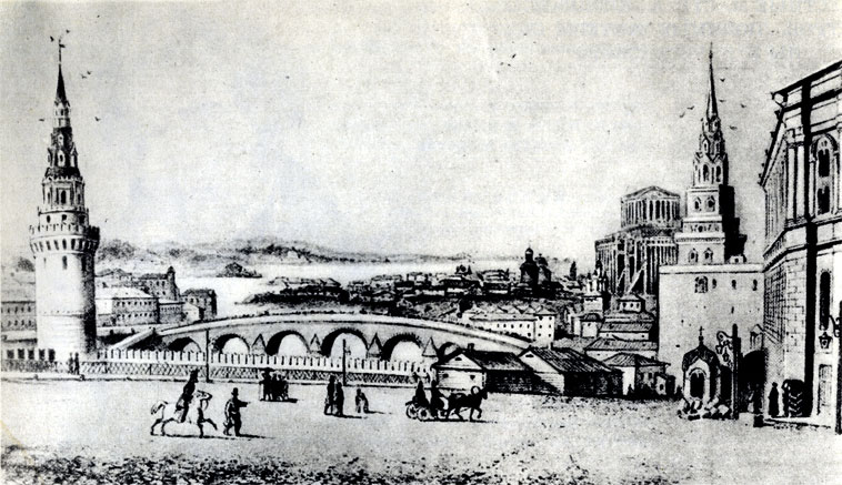 Москва. Литография с рисунка В. Чернышова, 1849 г.