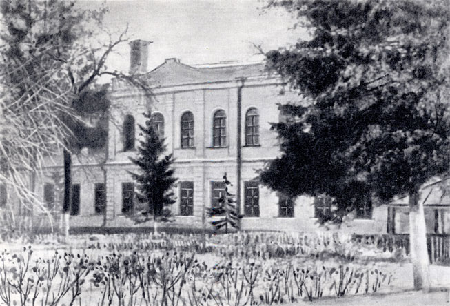 Здание бывшей Коростышевской учительской семинарии на Украине, которая была открыта в 1869 году согласно 'Проекту учительской семинарии' К. Д. Ушинского
