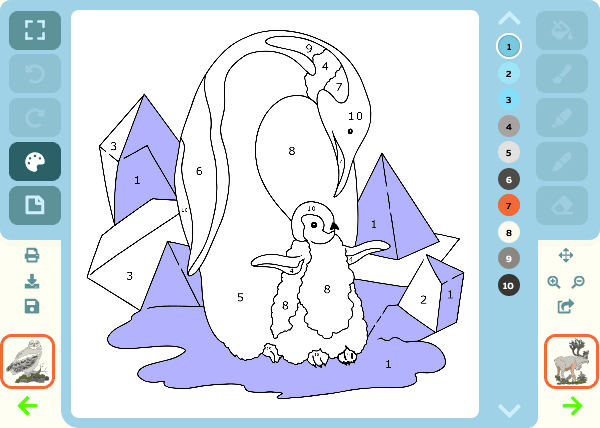    : https://coloring-for-kids.com/coloring-pages-with-animals-in-the-snow-and-ice/a-penguin-with-a-baby
